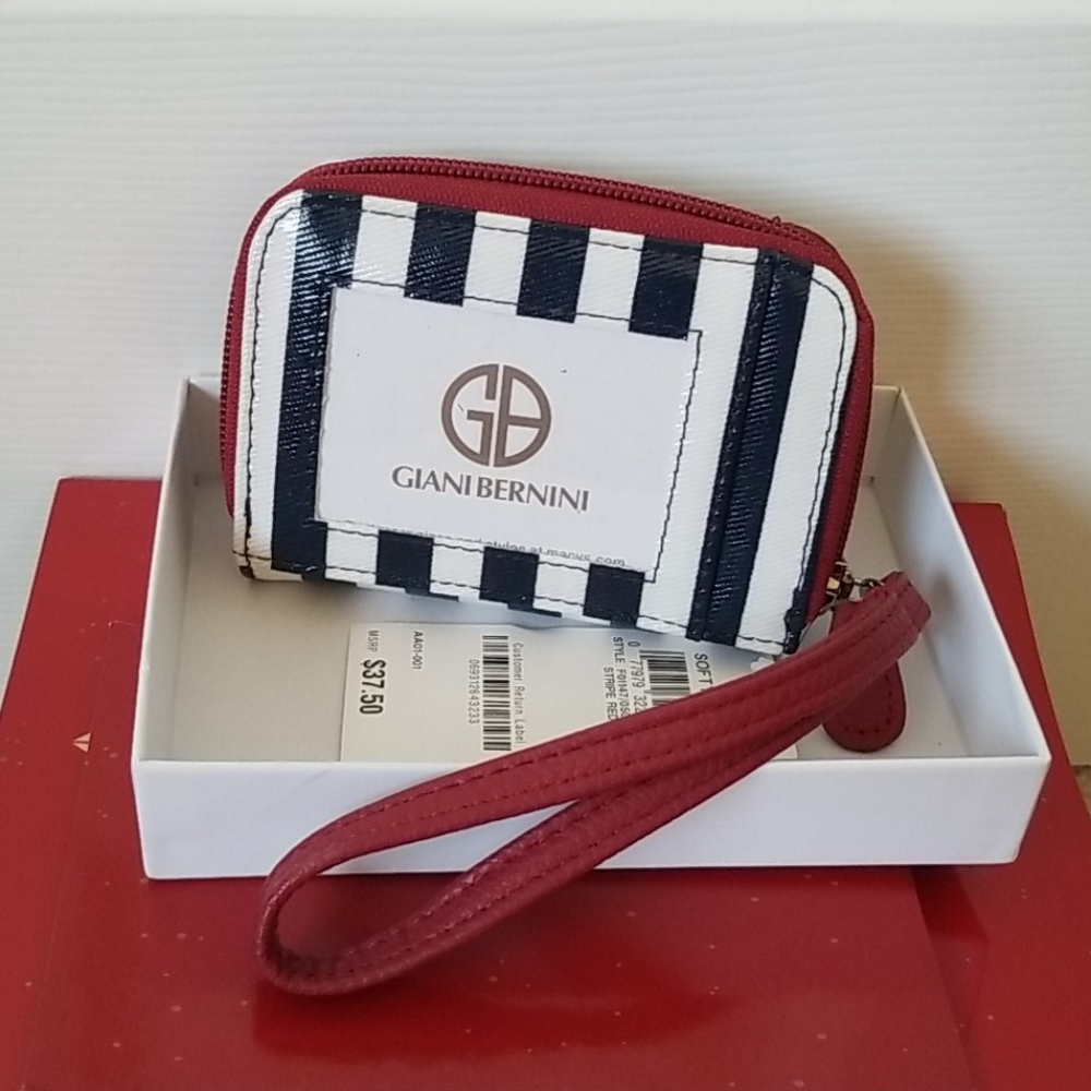 GIANIBERNINI WALLET TRIPE RED